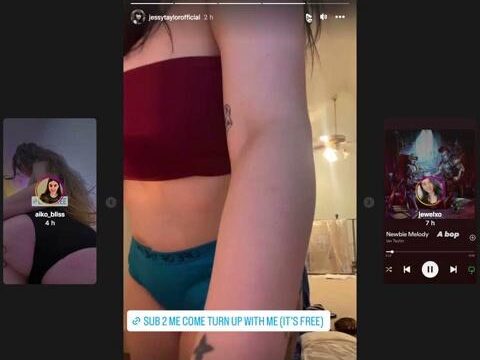 Jessytaylor Teasing & Rubbing Tits On Instagram